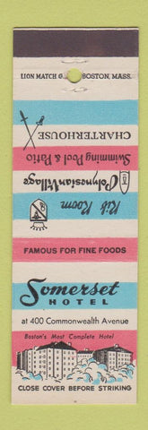 Matchbook Cover - Somerset Hotel Boston MA