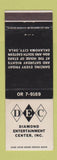 Matchbook Cover - Diamond Entertainment Center Oklahoma City OK WEAR