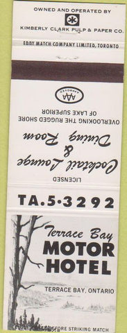 Matchbook Cover - Terrace Bay Motor Hotel Terrace Bay ON