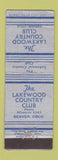 Matchbook Cover - Lakewood Country Club Denver Colorado WEAR