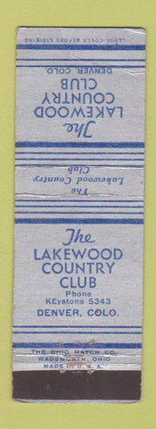 Matchbook Cover - Lakewood Country Club Denver Colorado WEAR