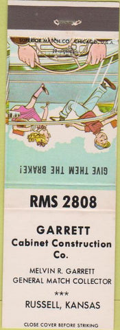 Matchbook Cover - Garrett Cabinet Construction Russell KS