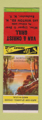 Matchbook Cover - Van & Christ Grill Rochester NY