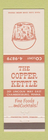Matchbook Cover - The Copper Kettle Chambersburg PA