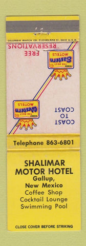 Matchbook Cover - Shalimar Motor Hotel Gallup NM WEAR
