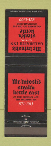 Matchbook Cover - McIntosh's Steak n Kettle Cincinnati OH