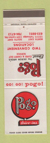 Matchbook Cover - Pogo Restaurants Akron OH