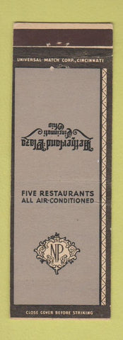 Matchbook Cover - Netherland Plaza Hotel Cincinnati OH