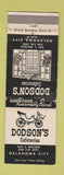 Matchbook Cover - Dodson's Cafeterias Oklahoma City OK WORN