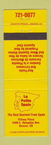 Matchbook Cover - La Petite Spain Denver Colorado Spanish Food