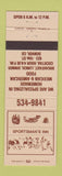 Matchbook Cover - Sportsman's Inn Denver Colorado Mexican Food