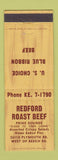 Matchbook Cover - Redford Roast Beef