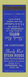 Matchbook Cover - Shady Rest Steak House Chrisman IL low phone #