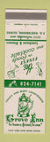 Matchbook Cover - Grove Inn Northbrook IL Beer Stein