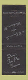 Matchbook Cover - Don's Ten Pin Tavern Waukegan IL