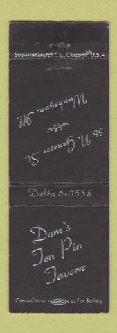 Matchbook Cover - Don's Ten Pin Tavern Waukegan IL