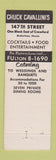 Matchbook Cover - Chuck Cavallini's Chuck Wagon Midlothian IL