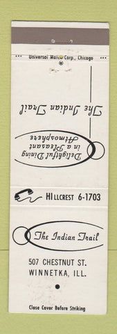 Matchbook Cover - The Indian Trail Winnetka IL