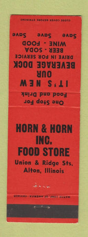 Matchbook Cover - Horn and Horn Grocery Alton IL