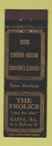 Matchbook Cover - The Frolics Kappa IL
