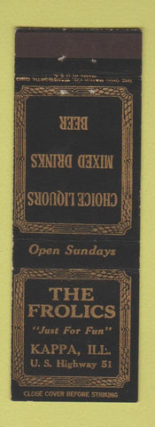 Matchbook Cover - The Frolics Kappa IL