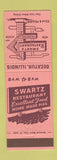 Matchbook Cover - Swartz Restaurant Decatur IL