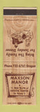 Matchbook Cover - Maxson Manor Oregon IL restaurant WEAR