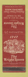 Matchbook Cover - The Wright Tavern Concord MA low phone #