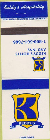Matchbook Cover - Keddy's Hotels Inns Canada Chain