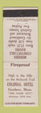 Matchbook Cover - Colonial Hotel Gardner MA