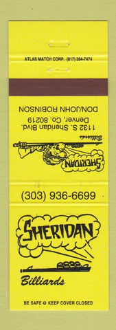 Matchbook Cover - Sheridan Billiards Denver Colorado