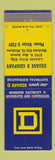 Matchbook Cover - Square D Company Electrical Supply Oklahoma City OK