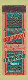Matchbook Cover - Crawford House Boston MA