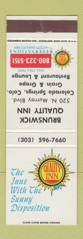 Matchbook Cover - Quality Inn Brunswick Colorado Springs