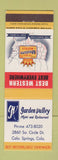 Matchbook Cover - Garden Valley Motel Colorado Springs Best Western