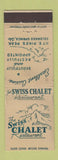 Matchbook Cover - The Swiss Chalet Restaurant Colorado Springs WEAR