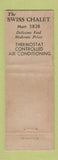Matchbook Cover - The Swiss Chalet Restaurant Colorado Springs WEAR