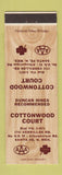 Matchbook Cover - Cottonwood Court Santa Fe NM motel