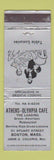 Matchbook Cover - Athens Olympia Cafe Boston MA Greek WEAR