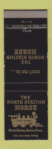 Matchbook Cover - North Station Horse Boston MA