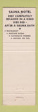 Matchbook Cover - Sauna Motel Oklahoma City OK