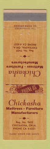 Matchbook Cover - Chickasha Mattress Furniture OK