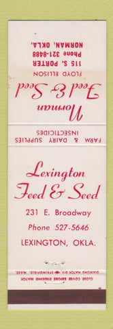 Matchbook Cover - Lexington Feed and Seed Norman OK WEAR