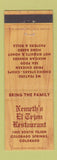Matchbook Cover - Nemeth's El Tejon Restaurant Colorado Springs
