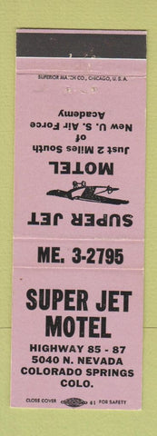 Matchbook Cover - Super Jet Motel Colorado Springs