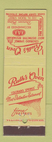 Matchbook Cover - Ruth's Oven Colorado Springs