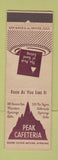 Matchbook Cover - Peak Cafeteria Colorado Springs