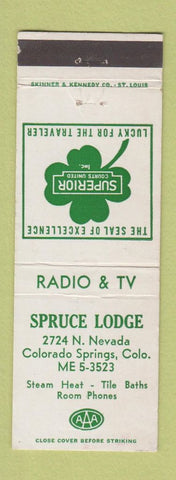 Matchbook Cover - Spruce Lodge Colorado Springs