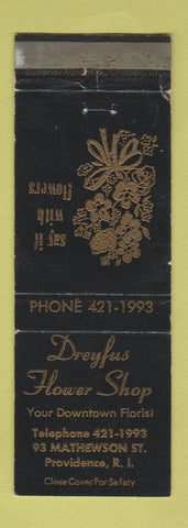 Matchbook Cover - Dreyfus Flower Shop Providence RI WEAR
