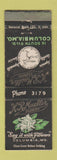 Matchbook Cover - HR Mueller Flowers Columbia MO